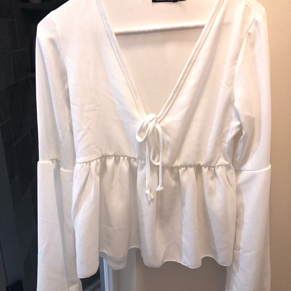 White sheer shirt, brand new